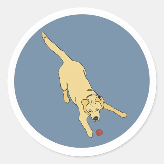 Happy Dog ラウンドシール (正面)