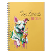 Happy Dog eating an ice-cream ノートブック (正面)