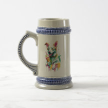 Happy Dog eating an ice-cream