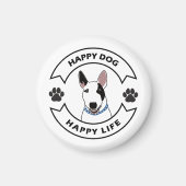 Happy dog, happy life マグネット (正面)