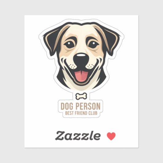 Happy Dog Head — Best Friend Club シール (シート)