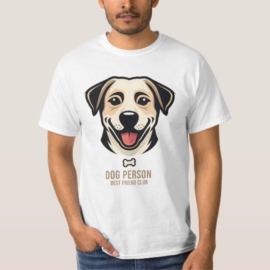 Happy Dog Head — Best Friend Club Tシャツ (正面)