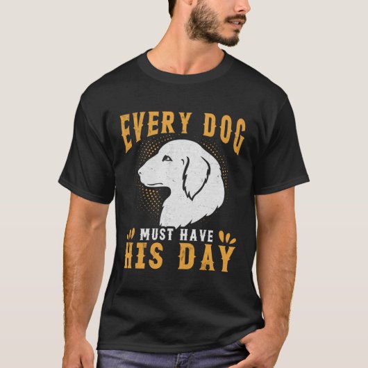 happy dog holder dog women men quote 5 tシャツ (正面)