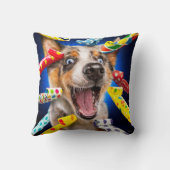 Happy Dog Party Blowers クッション (裏面)