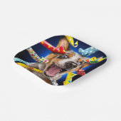 Happy Dog Party Blowers ペーパープレート (傾斜あり)