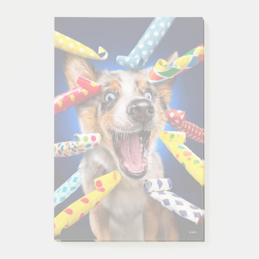 Happy Dog Party Blowers ポストイット (正面)