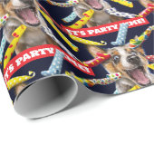 Happy Dog Party Blowers ラッピングペーパー (ロールコーナー)