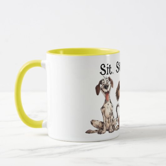 Happy Dogs Coffee Mug – ペット好きにぴったりのプレゼント マグカップ (左)