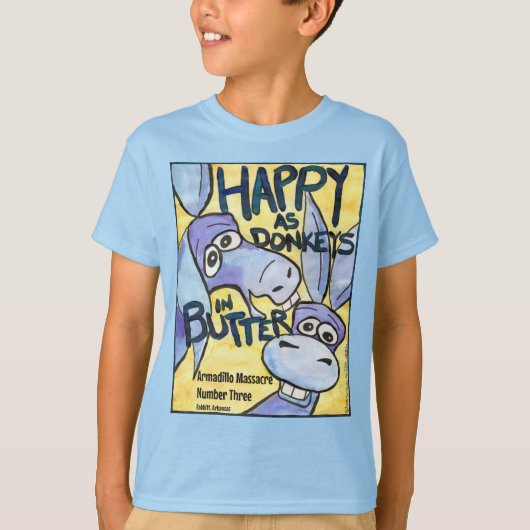 Happy Donkeys Tシャツ、キッズXSサイズ Tシャツ (正面)