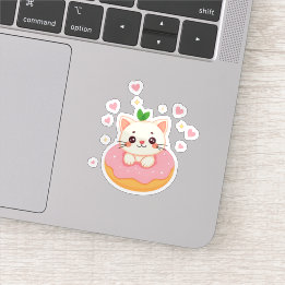 Happy Donut Kitty シール