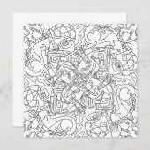 Happy Doodles：世界中のカラーリングフラットカード (正面/裏面)