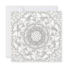 Happy Doodles：喜ばしい着色ページフラットカード