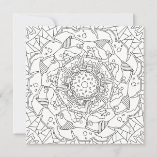 Happy Doodles:喜ばしい着色ページフラットカード