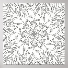 Happy Doodles：大人のためのカラーリングページ ポスター