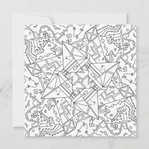 Happy Doodles:折り紙恐竜の土地着色