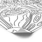 Happy Doodles:晴れた日のカラーリングページ子供へ ポスター (角)