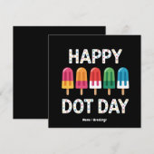 Happy Dot Day 2025 キッズ ボーイズ ガールズ カラフル 水玉 招待状 (正面/裏面)