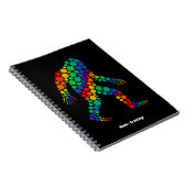 Happy Dot Day Funny Sasquatch Colorful Polka Dot  ノートブック (右側)