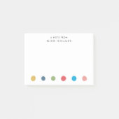 Happy Dotsパーソナライズされた先生Post-It Notes ポストイット (正面)