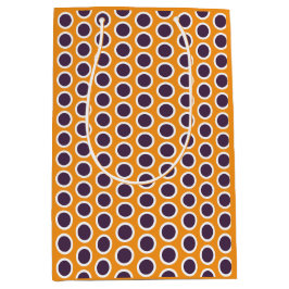 Happy Dots Gift Bag Orange & Plum (Gender-Neutral) ミディアムペーパーバッグ