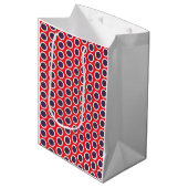 Happy Dots Gift Bag Red & Plum (Gender-Neutral) ミディアムペーパーバッグ (正面アングル)