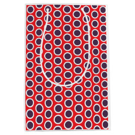 Happy Dots Gift Bag Red & Plum (Gender-Neutral) ミディアムペーパーバッグ