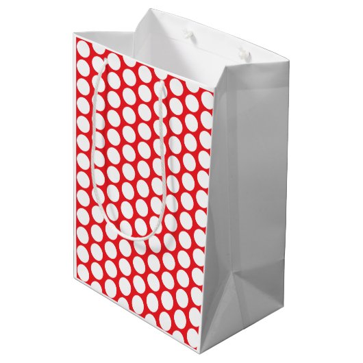 Happy Dots Gift Bag Red & Plum (Gender-Neutral) ミディアムペーパーバッグ (裏面アングル)