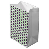 Happy Dots Gift Bag — Sage & Plum (Gender-Neutral) ミディアムペーパーバッグ (裏面アングル)