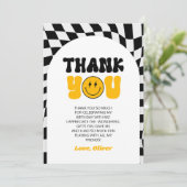 Happy Dude Retro Arch Birthday Party サンキューカード (スタンド正面)