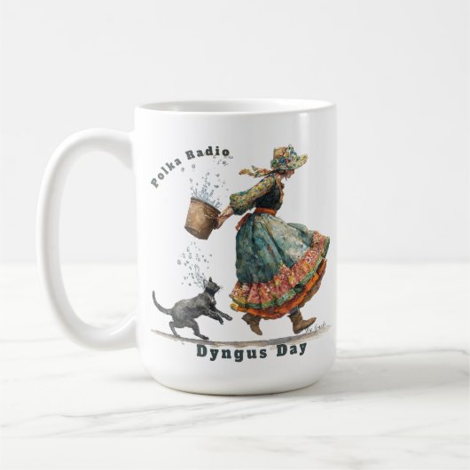 Happy Dyngus Day Mug コーヒーマグカップ (左)