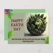 HAPPY EARTH BDAYはがき ポストカード (正面/裏面)