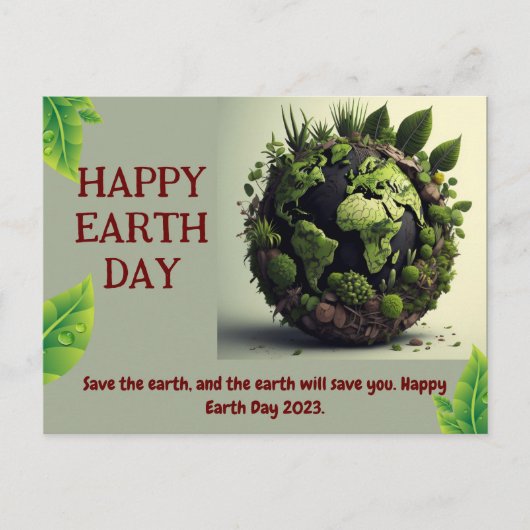 HAPPY EARTH BDAYはがき ポストカード (正面)