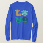 Happy Earth Day Cute LOVE Environmental Science Tシャツ (デザイン正面)