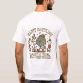 Happy Earth Day Plant A Tree eco save retro Tシャツ (裏面)