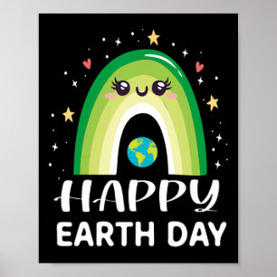 Happy Earth Day Shirt Cute World For Women Kids Yo ポスター