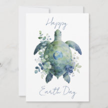 Happy Earth Day Turtle Design