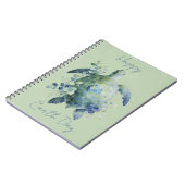 Happy Earth Day Turtle Design ノートブック (左側)