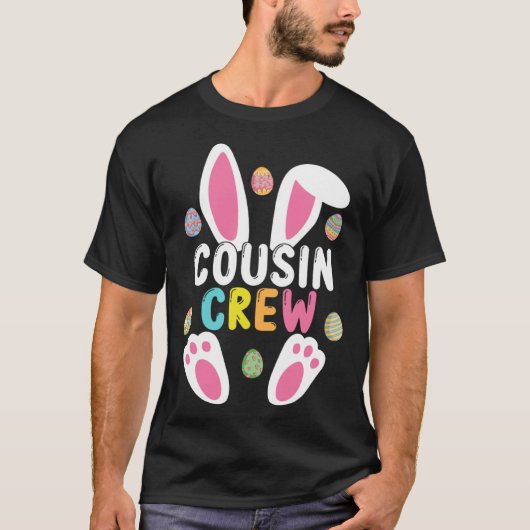 Happy Easte Cousin Crew Easter Bunny Family Matchi Tシャツ (正面)