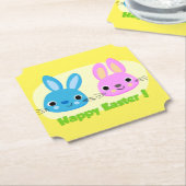 "HAPPY EASTER" うさぎ  ペーパーコースター (アングル)