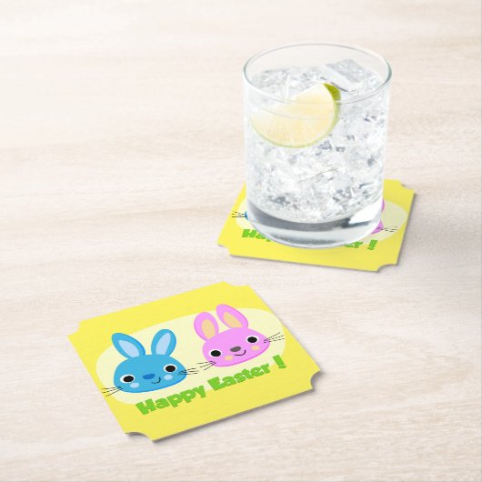"HAPPY EASTER" うさぎ  ペーパーコースター (インサイチュ)