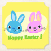 "HAPPY EASTER" うさぎ  ペーパーコースター (正面)
