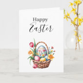 Happy Easter カード (黄色い花)