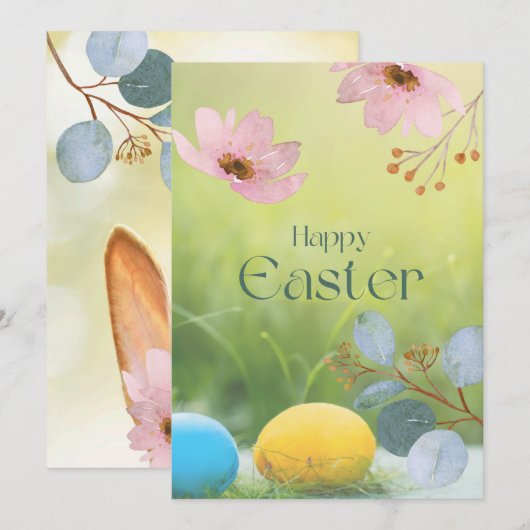 Happy Easter シーズンカード (正面/裏面)