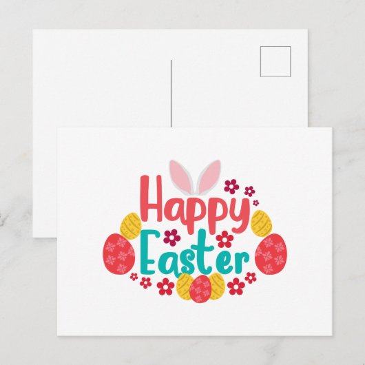 Happy Easter ポストカード (正面/裏面)