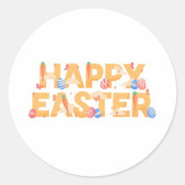 Happy Easter ラウンドシール