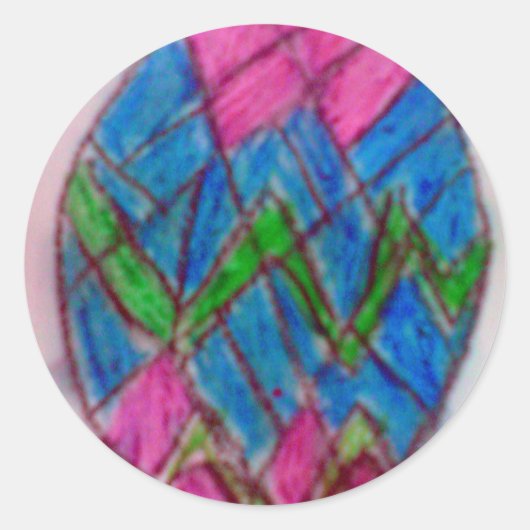 Happy Easter ラウンドシール (正面)