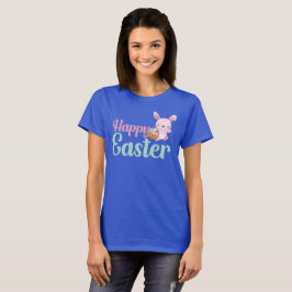 HAPPY EASTER 楽しいイースターうさぎの卵狩り Tシャツ