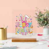 Happy Easter 2026 Cute Bunny Rabbit Easter Day Wom アクリルサイン (ウェディング)