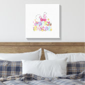 Happy Easter 2026 Cute Bunny Rabbit Easter Day Wom キャンバスプリント (インサイチュ (寝室))