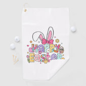 Happy Easter 2026 Cute Bunny Rabbit Easter Day Wom ゴルフタオル (インサイチュ)